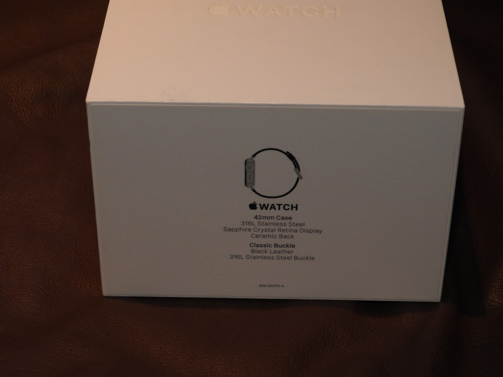 1ST GEN APPLE WATCH Model A1554 BOX EMPTY, BOX ONLY MANUAL SLEEVE- ALSO EMPTY