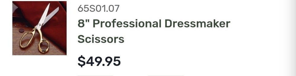 8" Professional Dressmaker Scissorssilky smooth function & exceptionally sharp