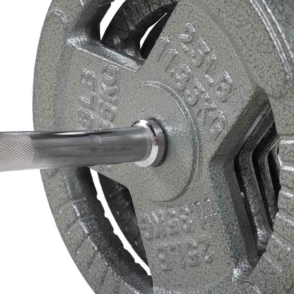 Threaded Chrome Barbell with Lock Collars, 60-Inch, 1-Inch Diameter