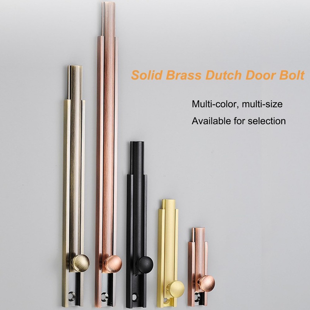 Solid Brass Surface Bolt, Heavy Duty Concealed Slide Surface Door Bolt with S...