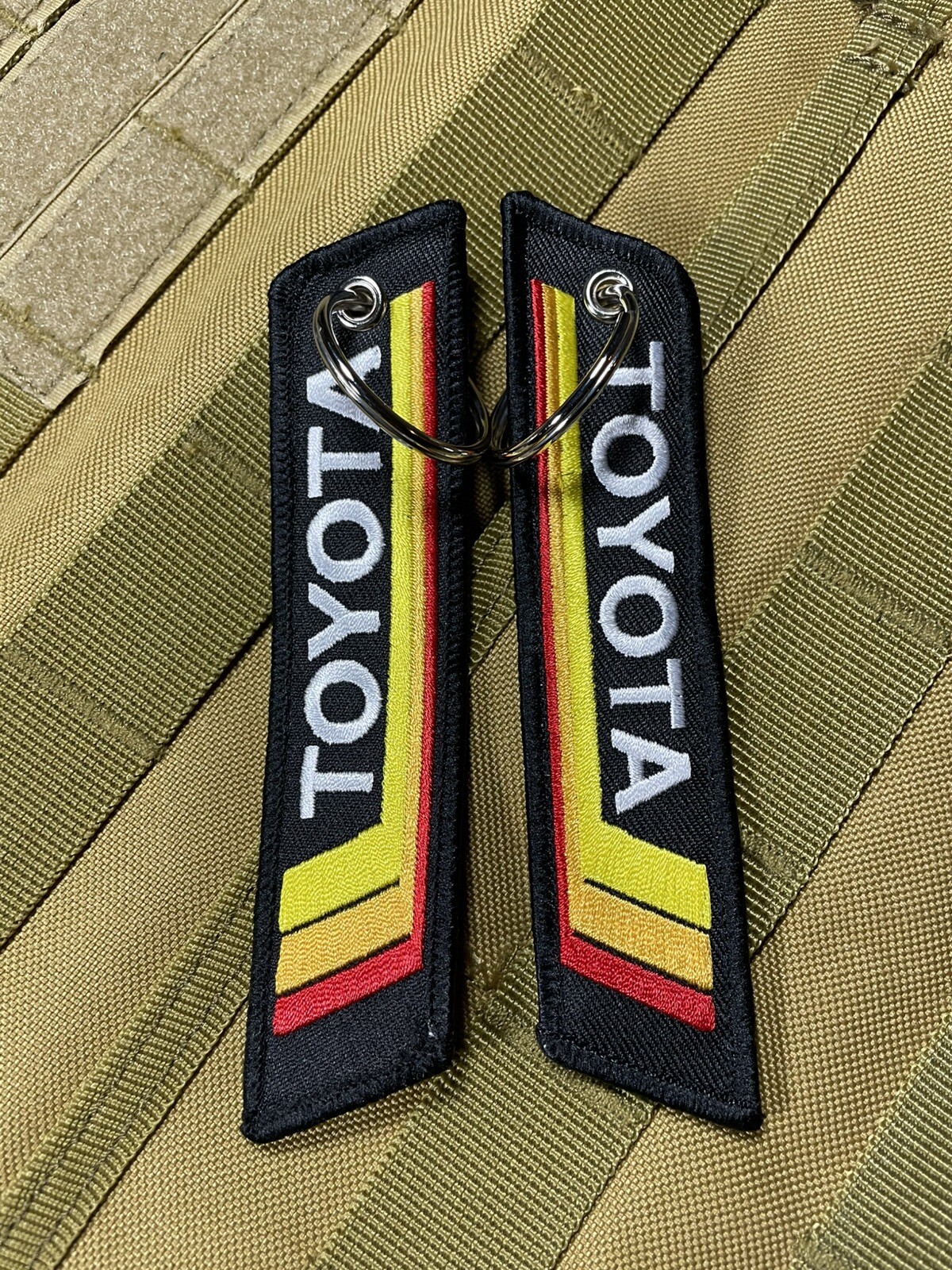 2 Pack TOYOTA Keychain Vintage Retro 4RUNNER TACOMA SUPRA TUNDRA TRD