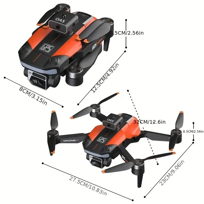 Dual Electric GPS Medium Obstacle Avoidance Drone With Dual Camera ESC Optical