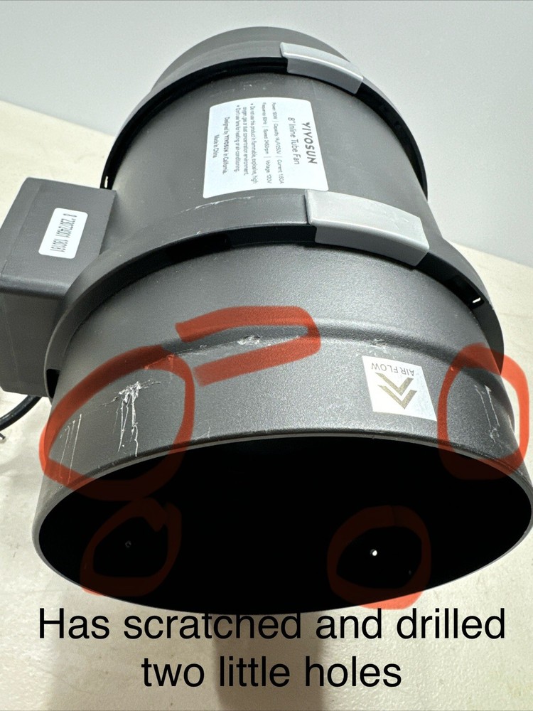 VIVOSUN 8" Inline Duct Fan 720CFM HVAC Exhaust Blower Variable Speed Controller