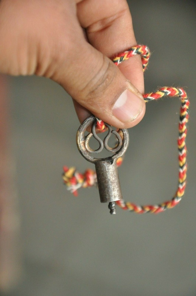 Vintage Brass Handcrafted Engraved Small Unique Shape Screw Padlock