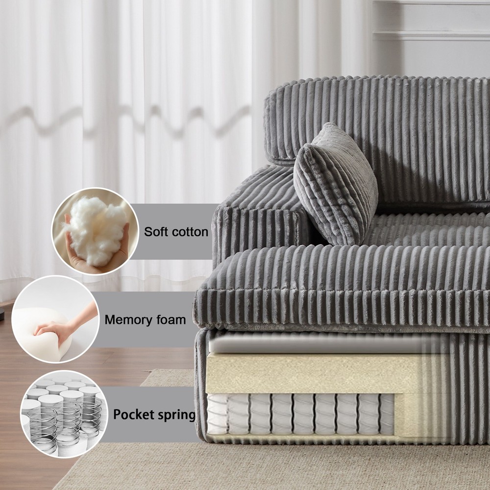 Memory Foam Oversized Double Lounge Chair – Modern Couch