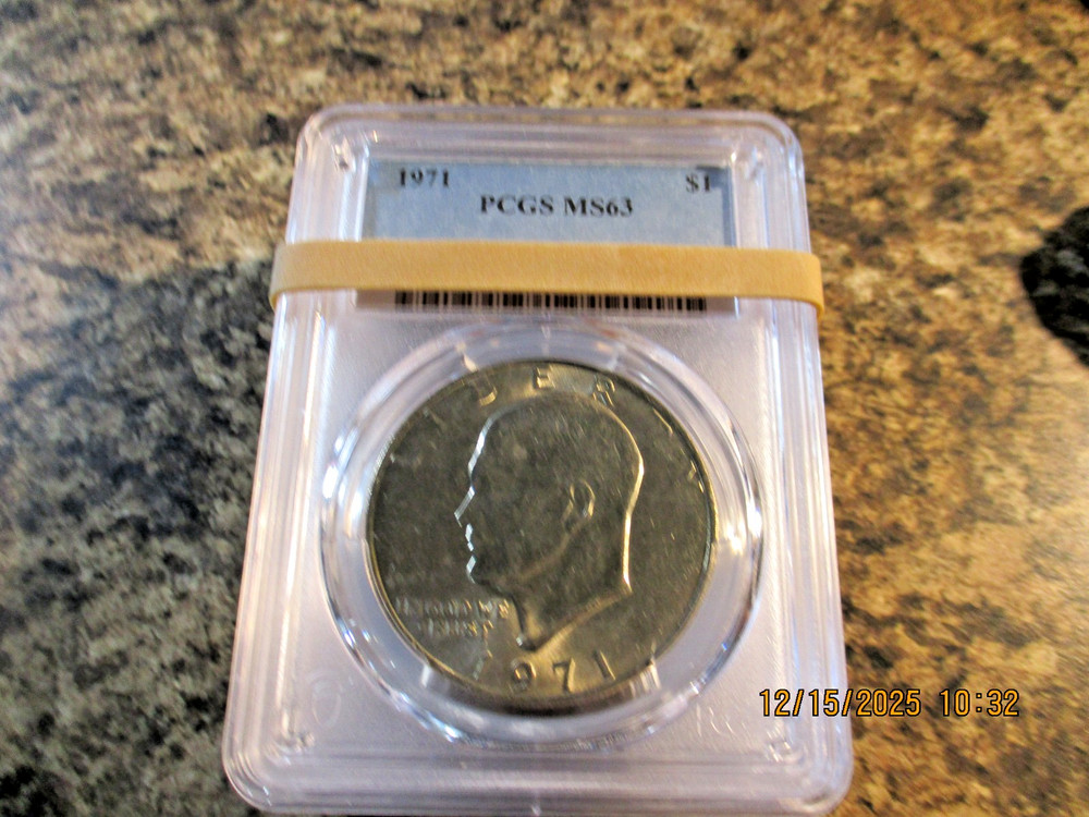 1971 EISENHOWER PCGS MS 63