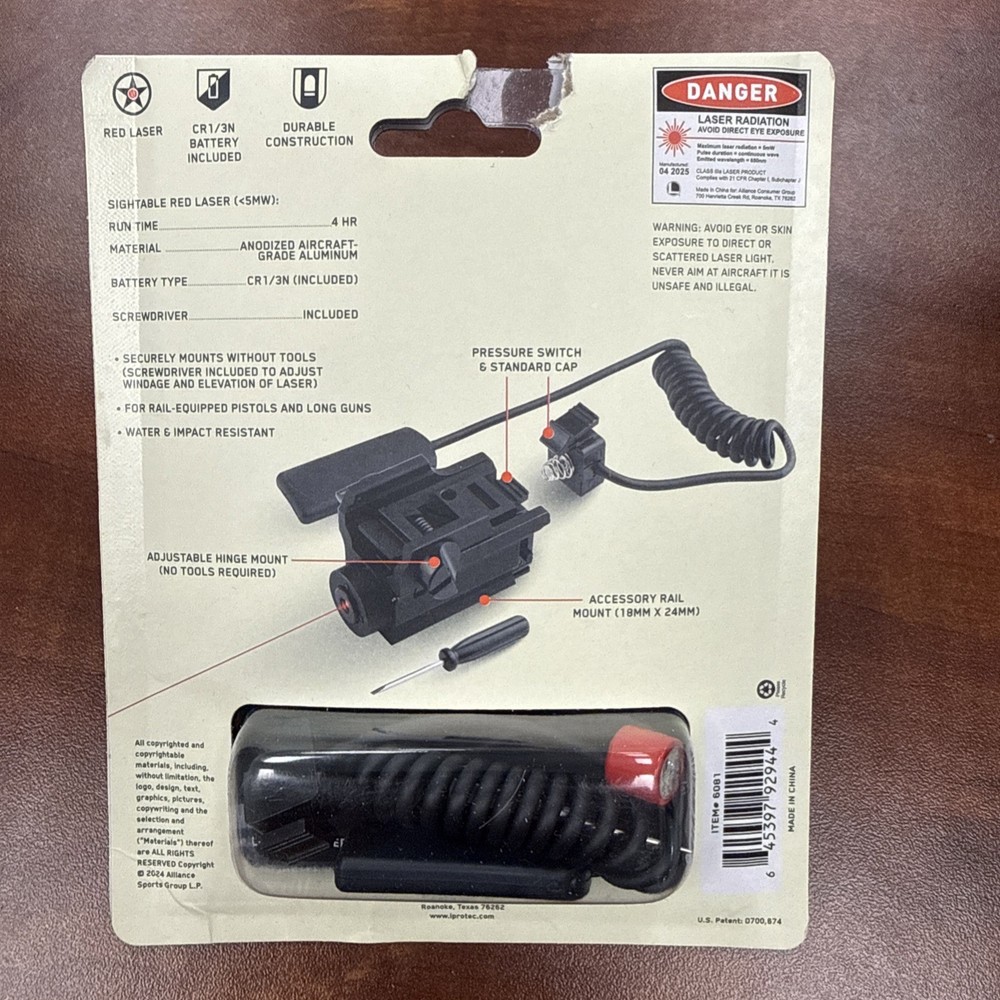 iProtec Rail-Mounted Laser Sight with Pressure Switch