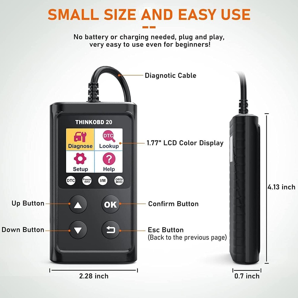 THINKCAR ThinkOBD20 OBD2 Scanner Automotive Code Reader for Check Engine Light