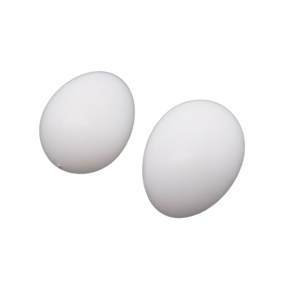10x Solid Plastic Fake Dummy Egg Artificial For Pigeons White 1.5"x1.1"
