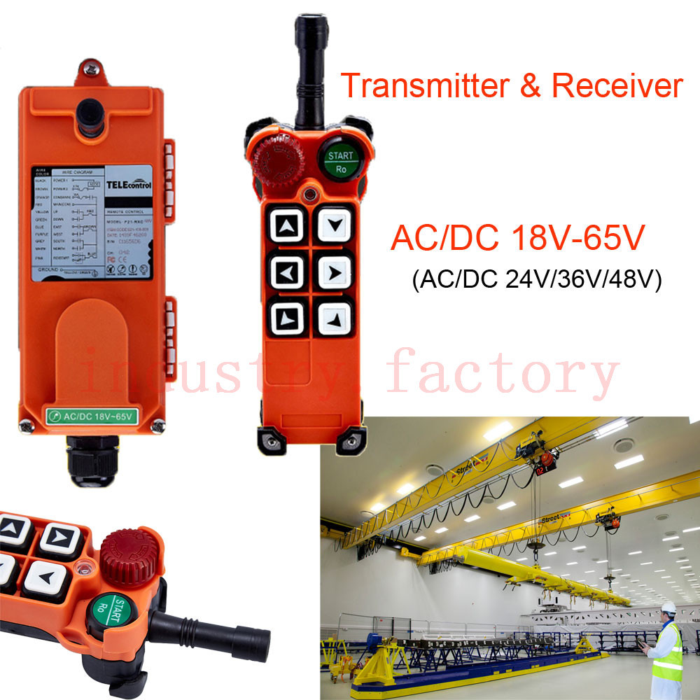 Industrial Radio Wireless Remote Controller Overhead Crane Lifting AC/DC 18-440V