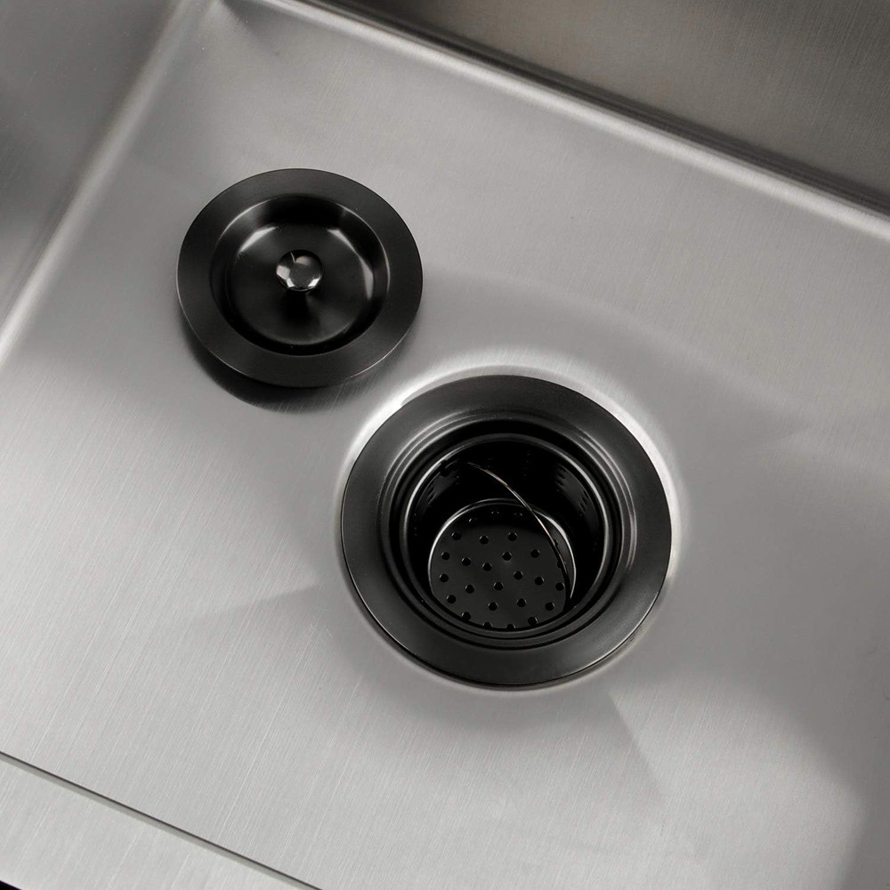 Kitchen Sink Drain Assembly, Kitchen Sink Strainer with Deep Removable Waste Bas