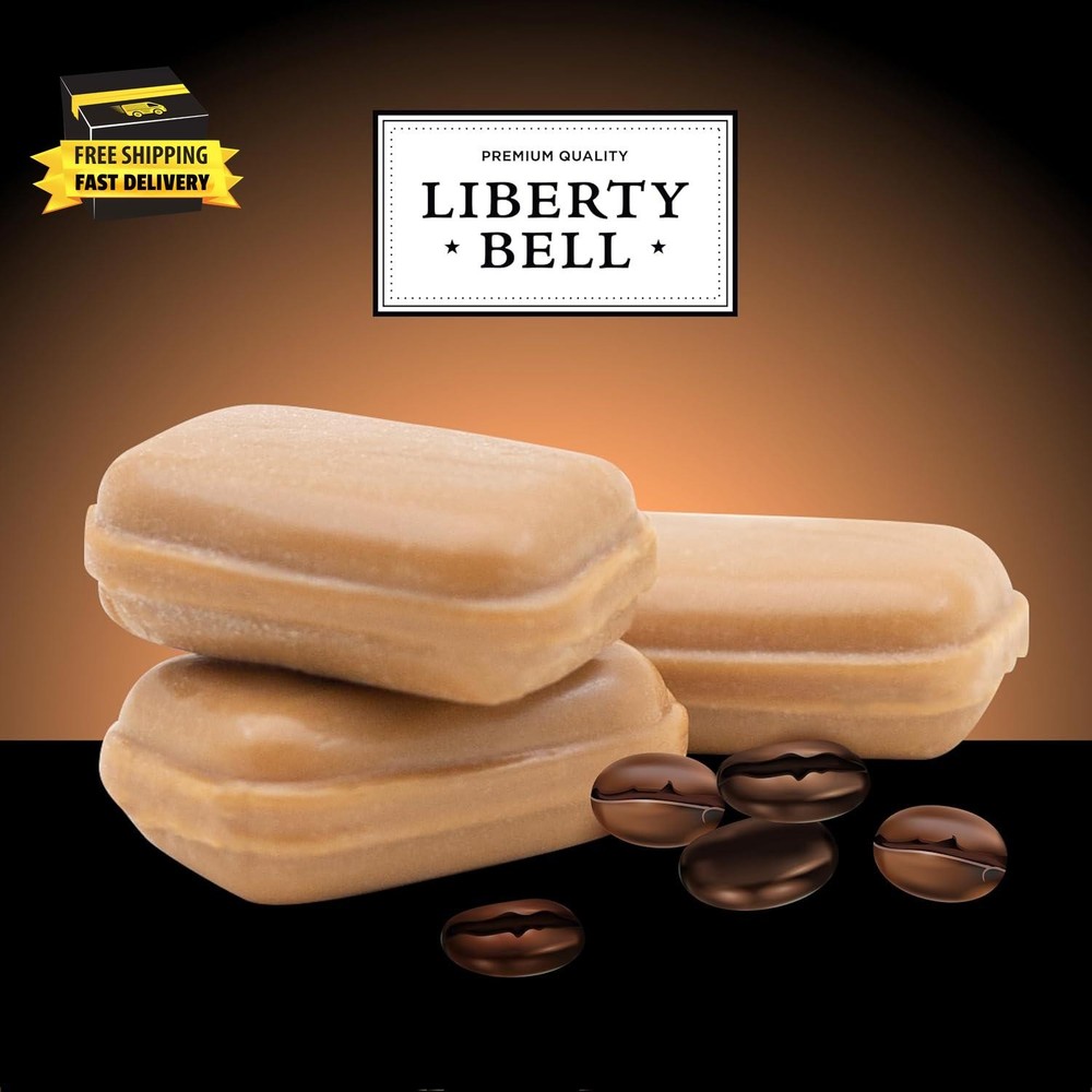 Coffee Latte-flavored Hard Candy | 1 Pound Bag - Approx. 125 Count | Caffeinated