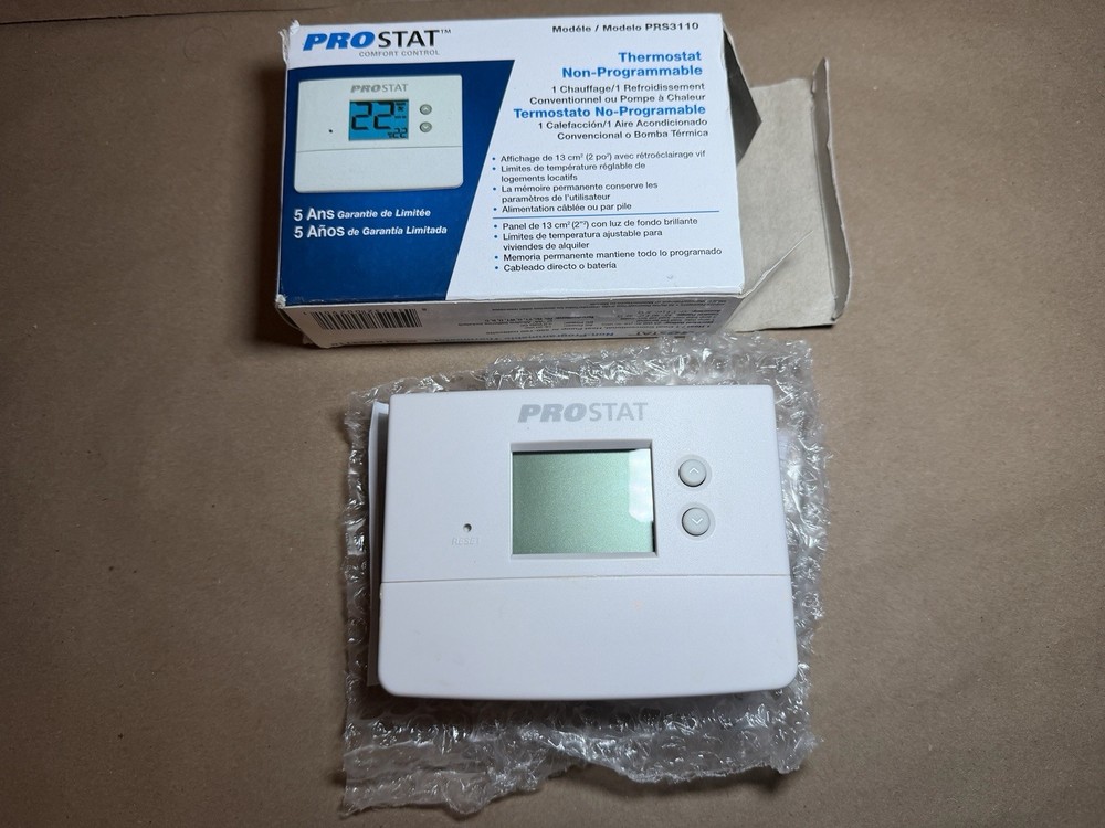 ProStat PRS3110 Digital Thermostat Wall Heat Cool System