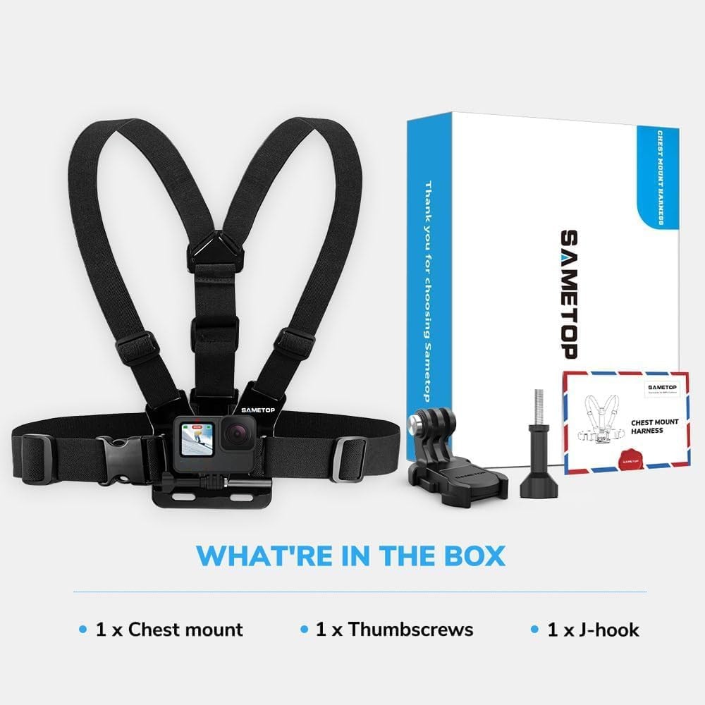 Chest Mount Strap Harness Chesty Body Compatible with GoPro