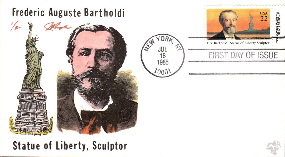 #2147 Frederic A. Bartholdi Tab Pugh FDC (00219852147003)