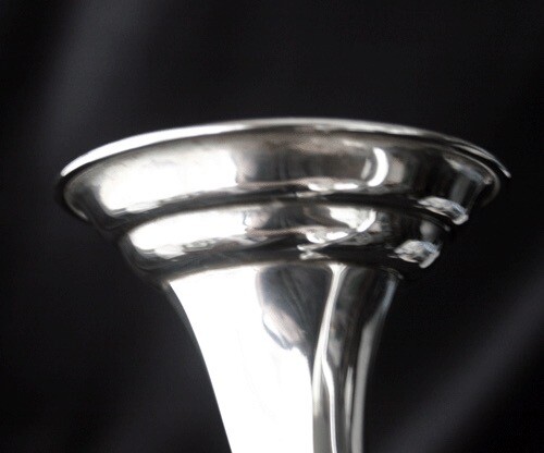 Vintage 800 Silver Three Light Candlestick Germany BOHM HUGO