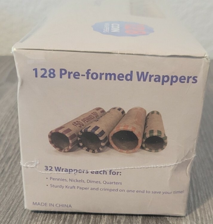 128 PRE-FORMED COIN WRAPPERS * NEW *