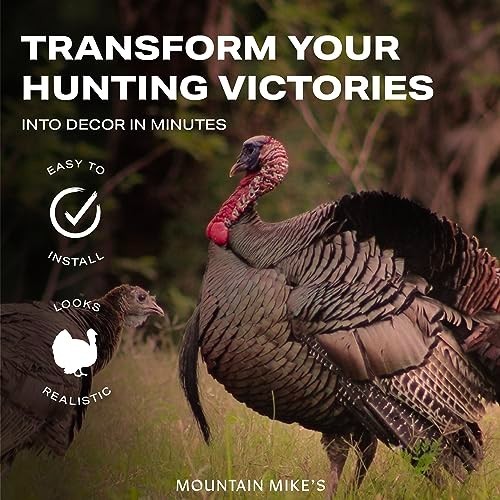 Turkey Mounting Kit - Rustic Wall Display Plaque with European Skull - Universal