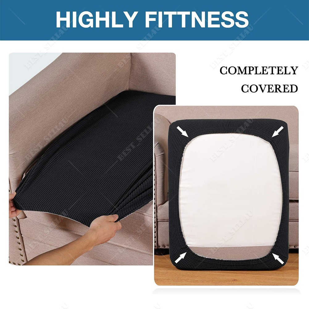 Jacquard Stretch Individual Sofa Cushion Covers Couch Seat Slipcover Removable