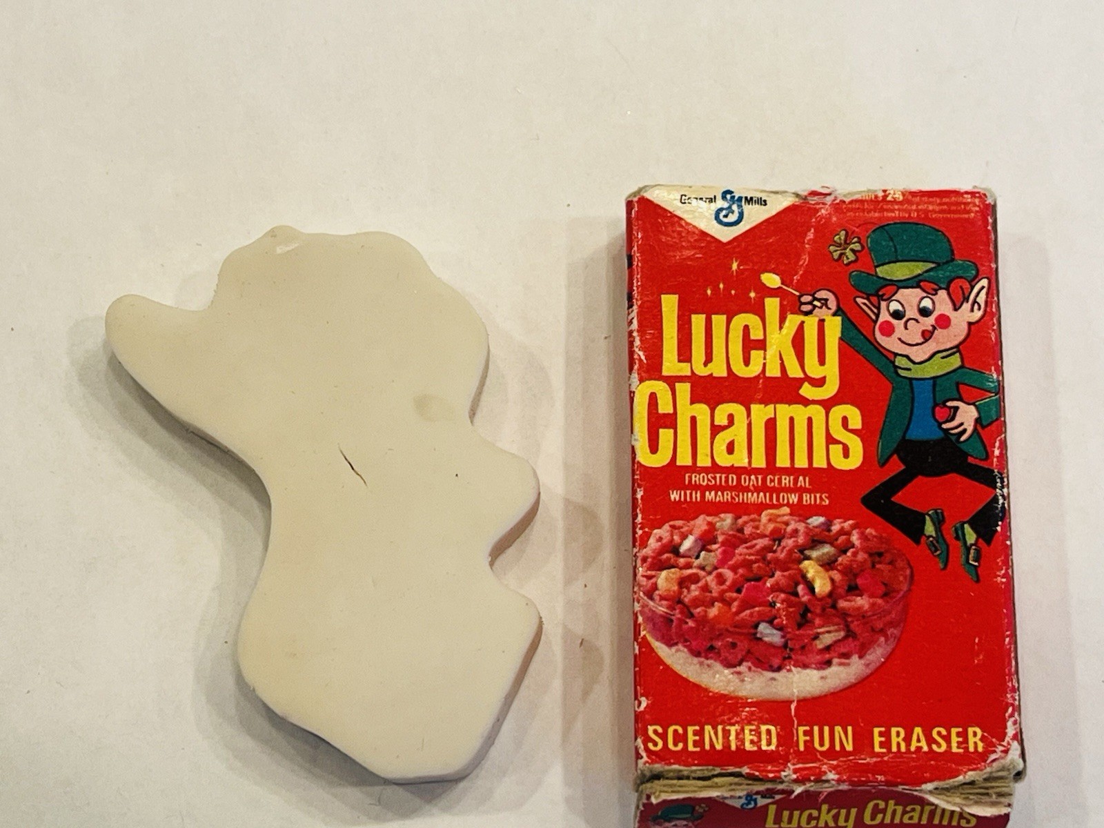 Vintage Lucky Charms Leprechaun Eraser with Box Gently Used Novelty Fun BIN 79