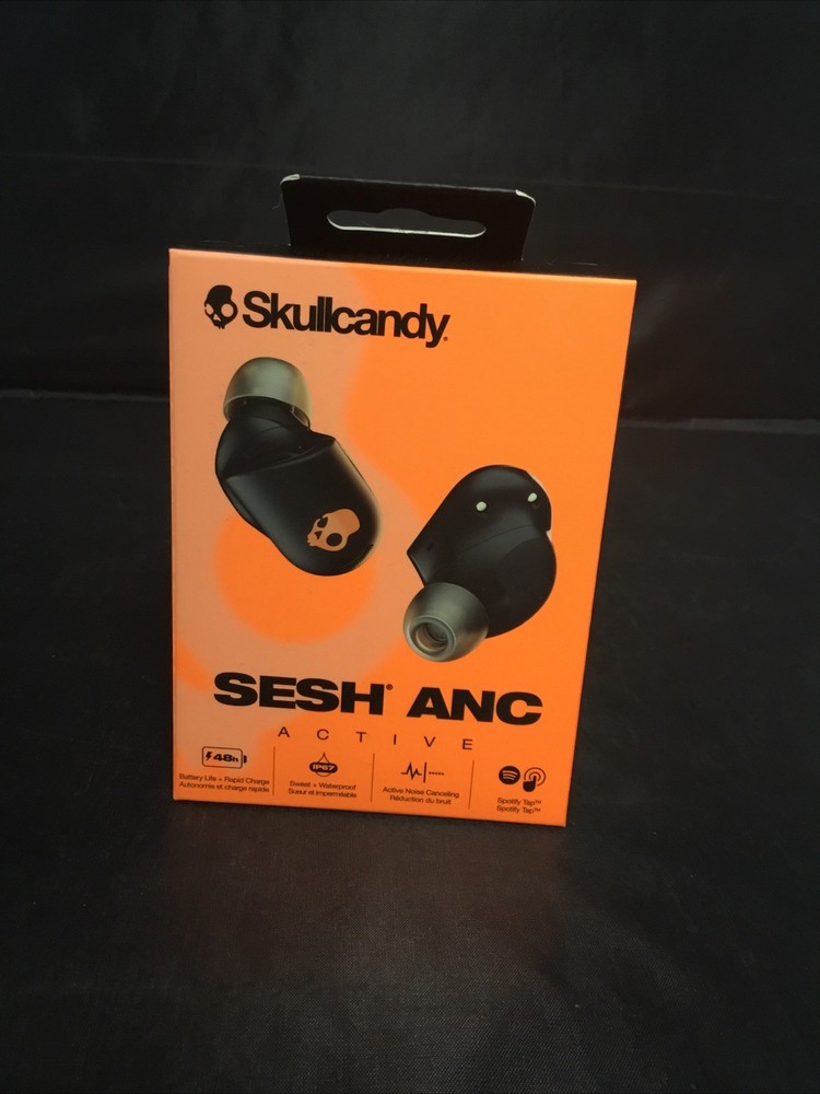 Genuine Skullcandy SESH ANC ACTIVE Noise Cancelling Earbuds - Black NEW