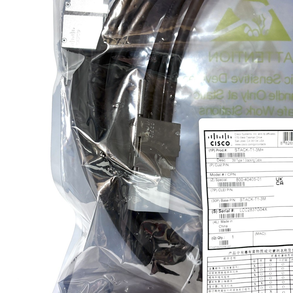 CISCO STACK-T1-3M 800-40405-01 STACKWISE 3M TYPE 1 STACKING CABLE - NEW
