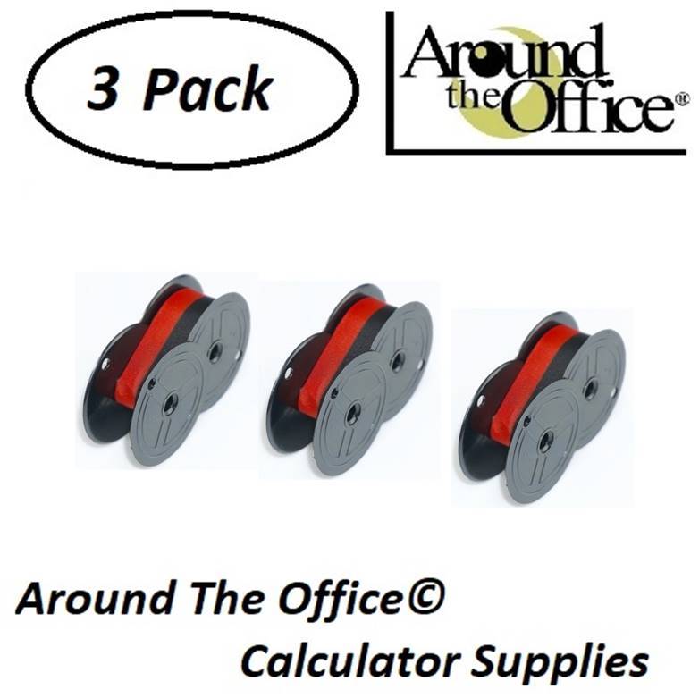 SHARP Model CS-628 Compatible Calculator RS-6BR Twin Spool Black & Red Ribbon