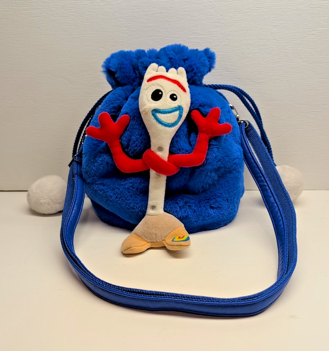 DISNEY PARKS PIXAR TOY STORY 4 - 8" FORKY PLUSH CROSSBODY BAG CINCH SACK PURSE