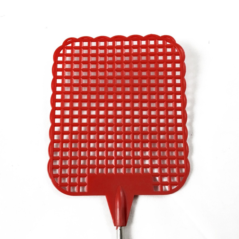 Extendable Fly Swatter - Durable Telescopic Pole-Anti Slip- Red