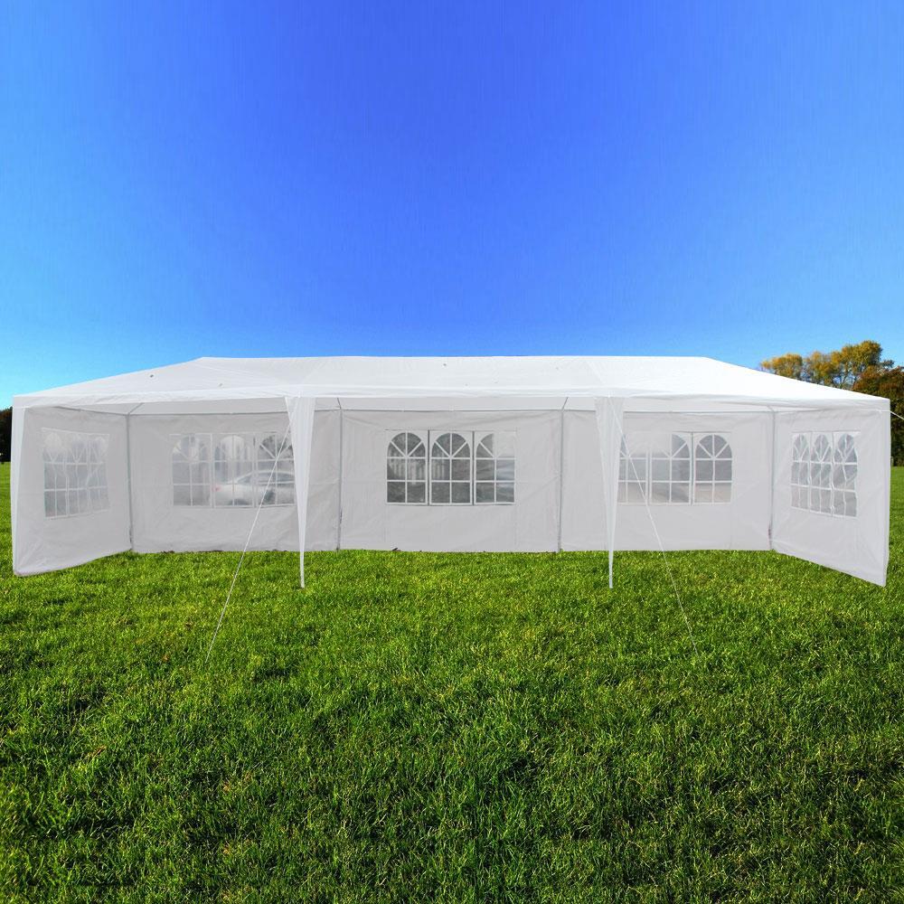 10'x30' Party Tent Wedding Commercial Gazebo Marquee Canopy W/5 Side Wall Awings