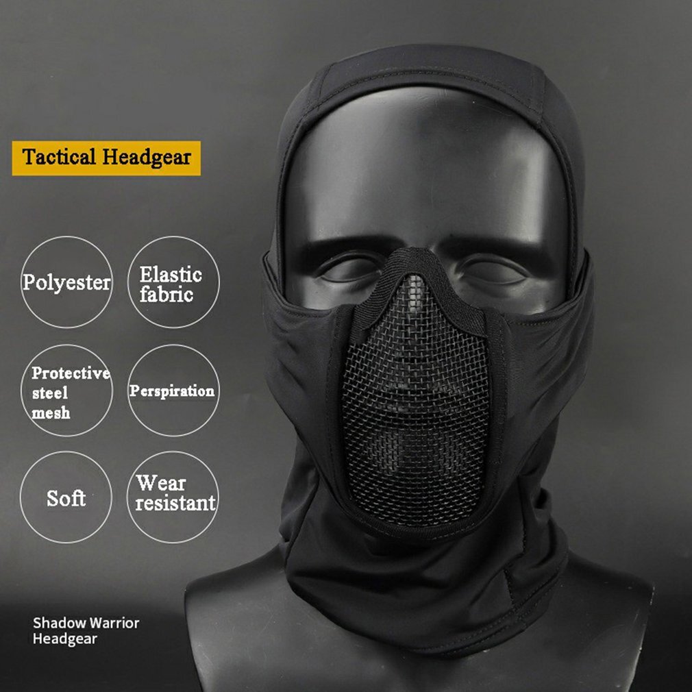 Tactical CS Mask Helmet Liner Cap Full Face Mask Balaclava Outdoor Hunting Mask