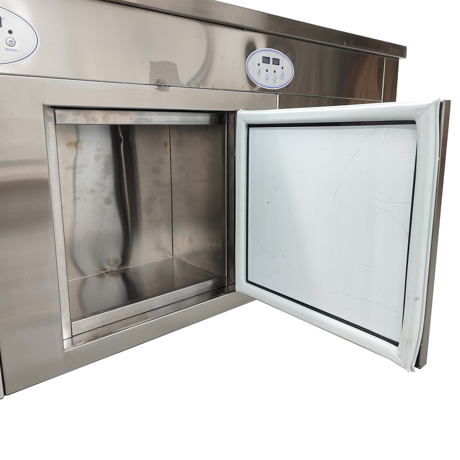 Commercial 17.7“x17.7" 110V Square Double Pans Fried Ice Cream Machine