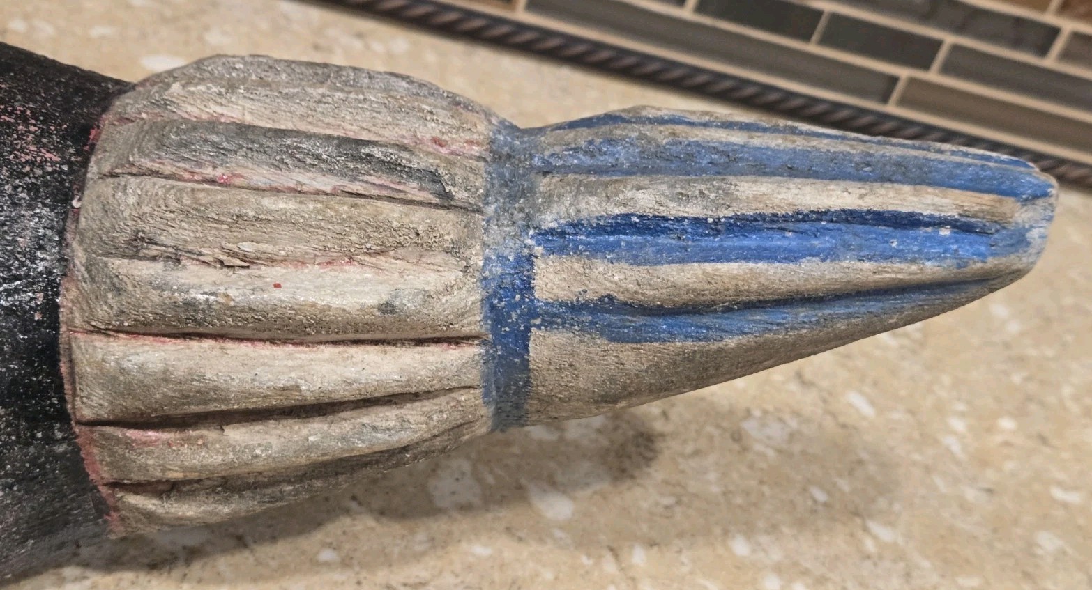 VINTAGE/ANTIQUE AUTHENTIC DANCE MASK HAND CARVED HAND PAINTED WOOD OLD