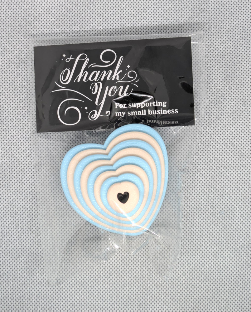 Wavy Heart Clay Cutter Shape Set ~ Polymer Crafting Tool ~ Stackable Outline