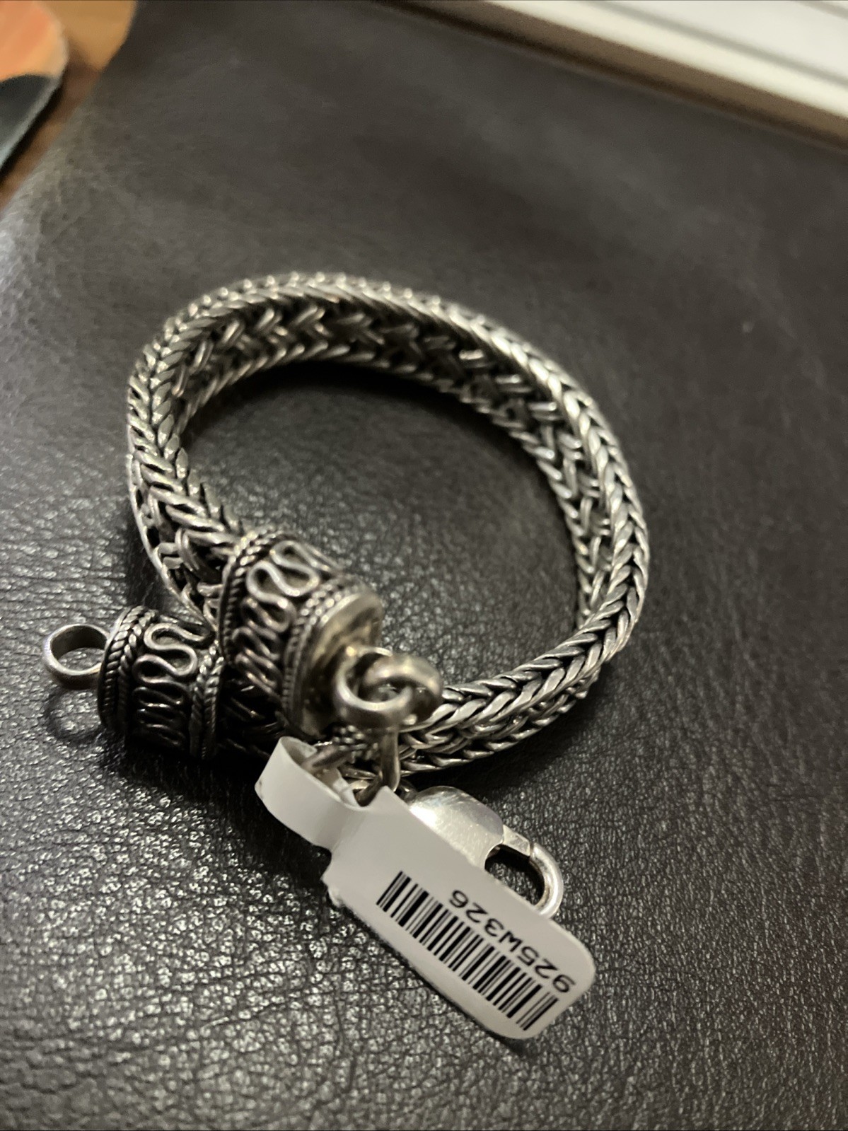 Sterling Silver 925 Vintage Bali Antique Finish Bracelet 32.6 Grams 8 Inches