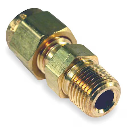Tempco Ftgr-1019 Compression Fitting, 1/8 Mnpt, Brass