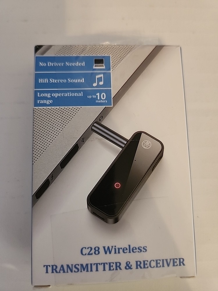 C 28 Wireless Transmitter & Receiver Blue Tooth New In Box GM Cell