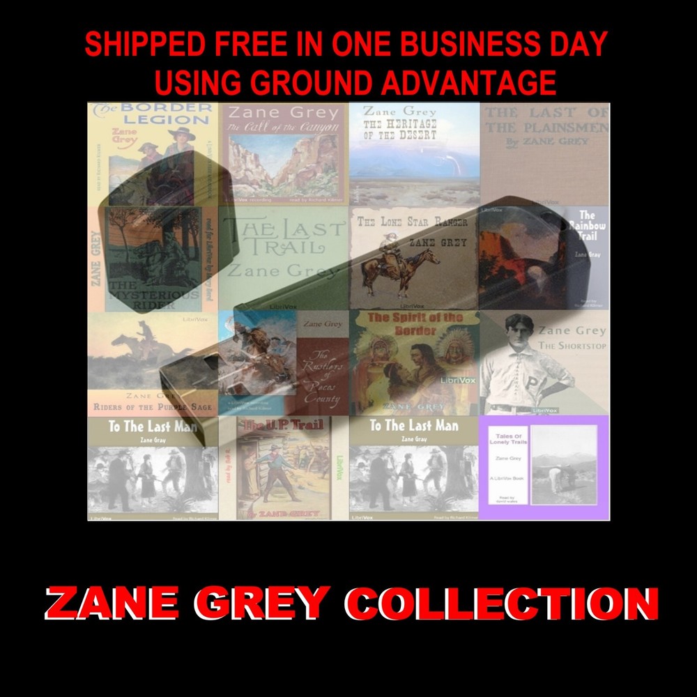 ZANE GREY COLLECTION. ENJOY 17 AUDIOBOOKS ON A USB FLASH DRIVE!