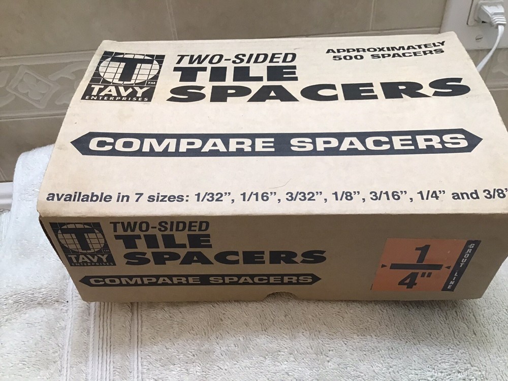 Tavy Tile Spacers Tavy Ceramic Floor Tile Spacers 1/4” Grout Width 2-Sided 500ct