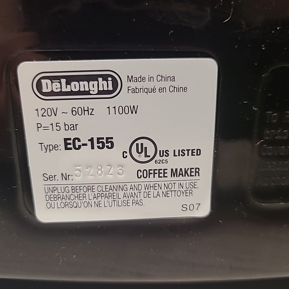 Delonghi Espresso Maker EC155 Replacement Base Unit Only