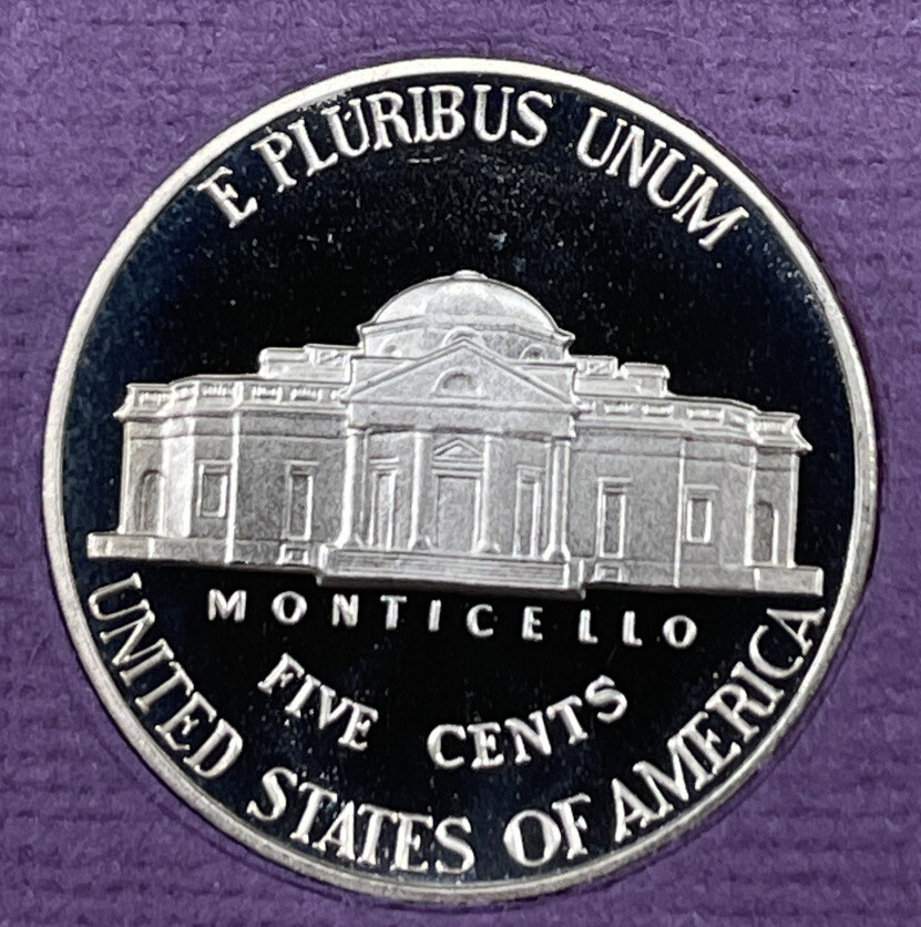 1992 S Proof Jefferson Nickel - Five Cent Coin from Proof Set