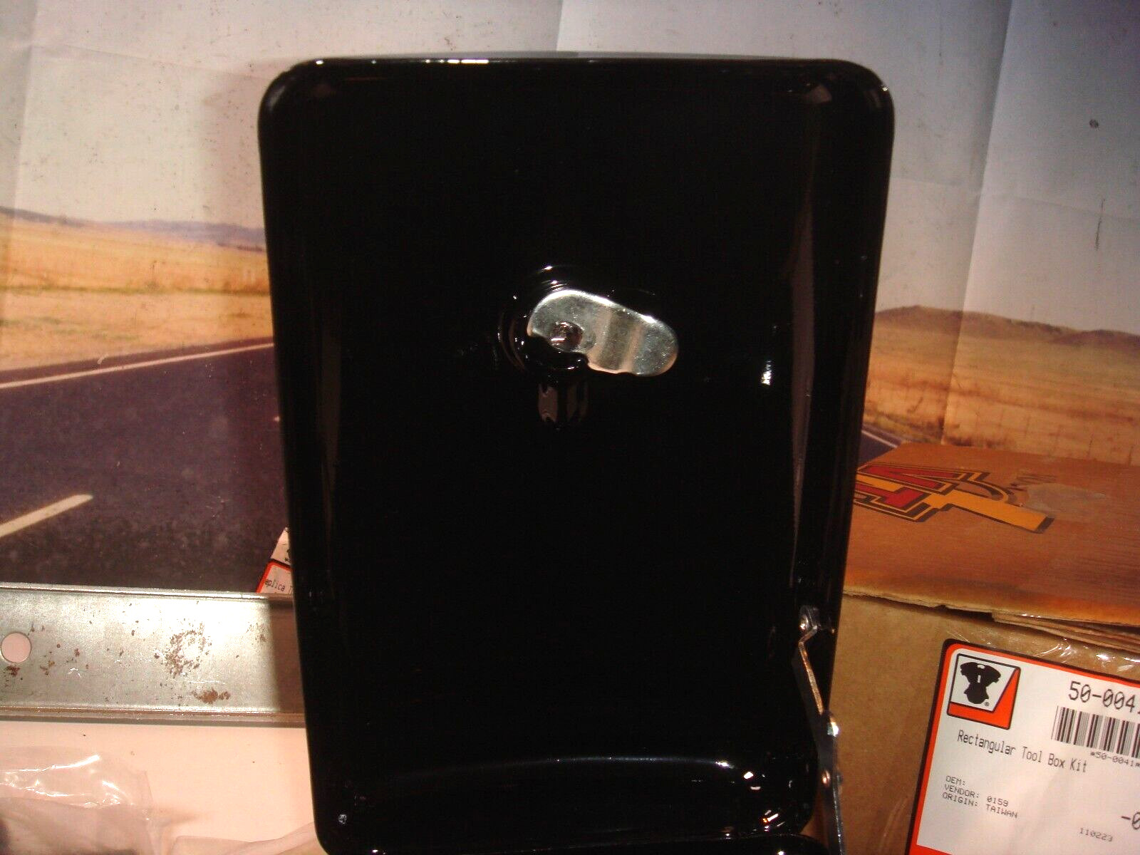 Harley Tool Box Knucklehead EL FL Black UL Mount Kit 1936-1947 V-Twin 50-0041 X3