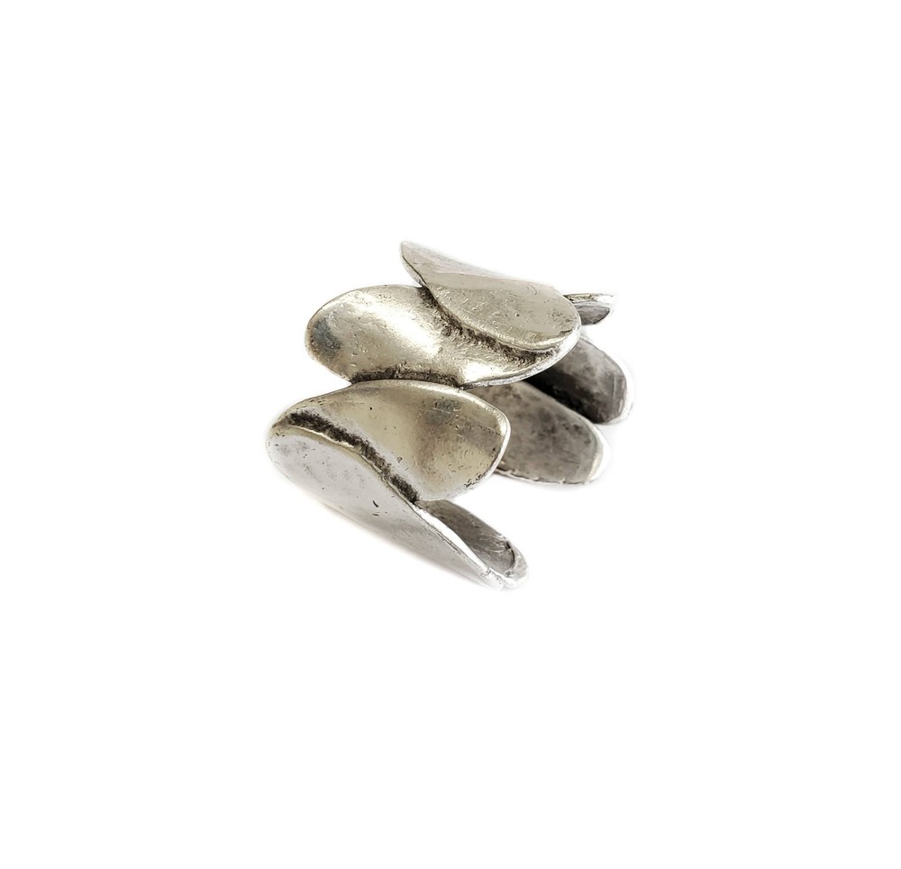 Handmade Brass Ring In Silver Plated - NR6831