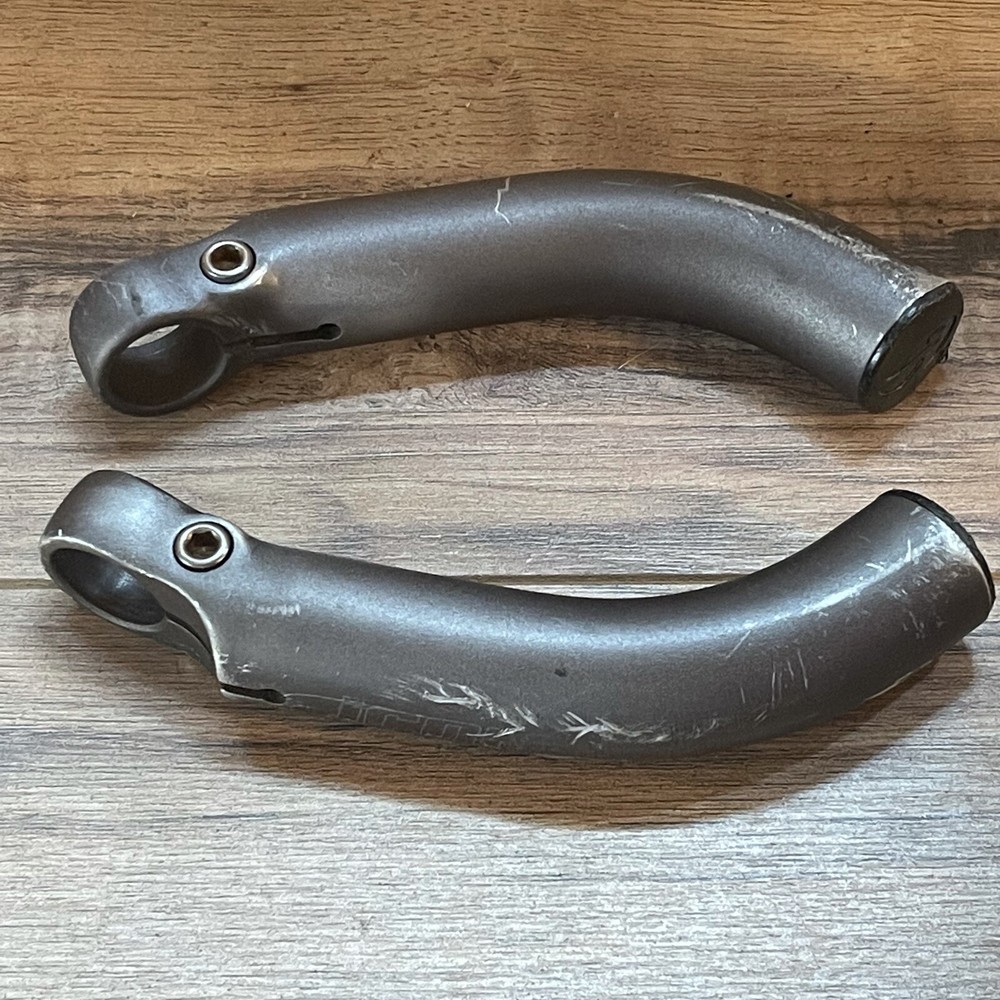 Icon Trek Gray Anodized Bar Ends Oversized Short Bend
