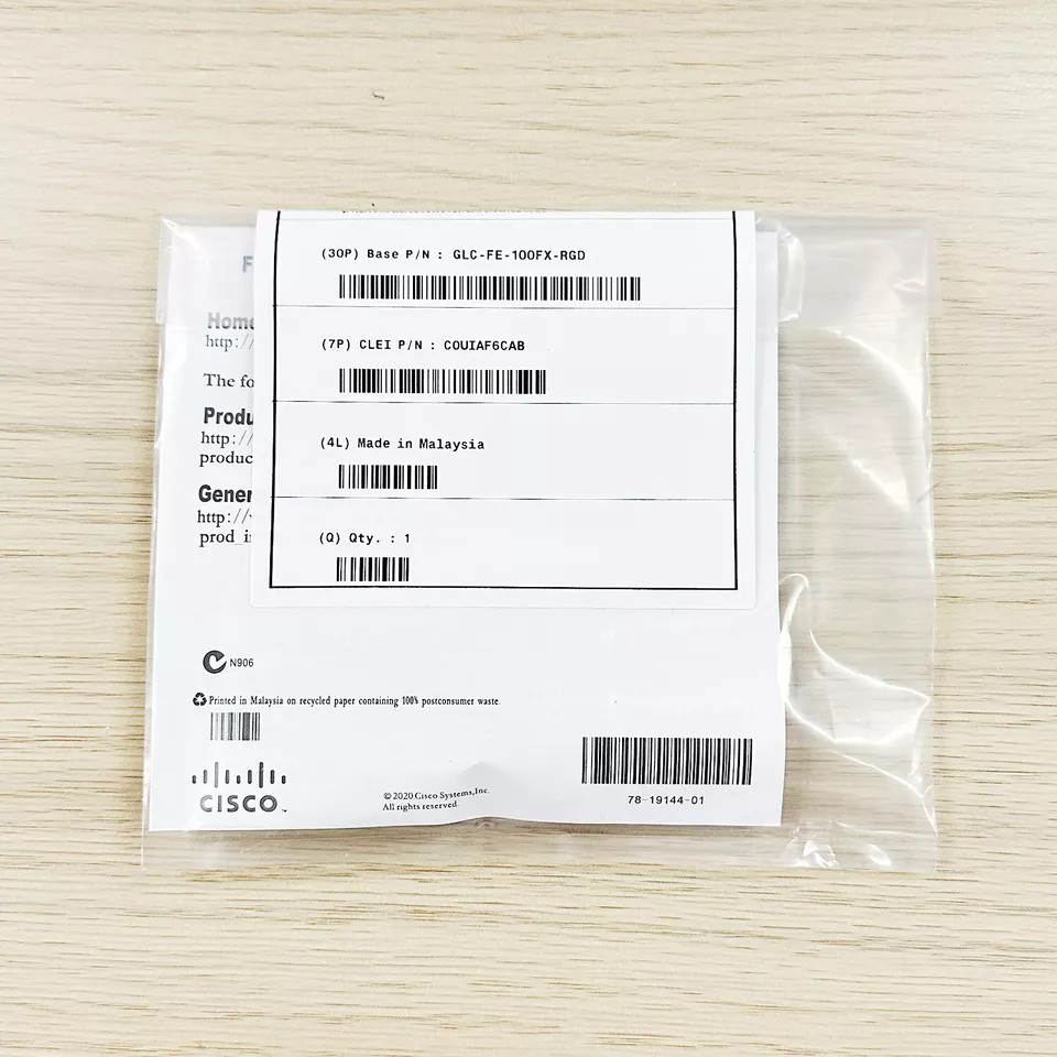 GLC-FE-100FX-RGD New Cisco 100M 1310nm Multimode Optical Transceiver Module