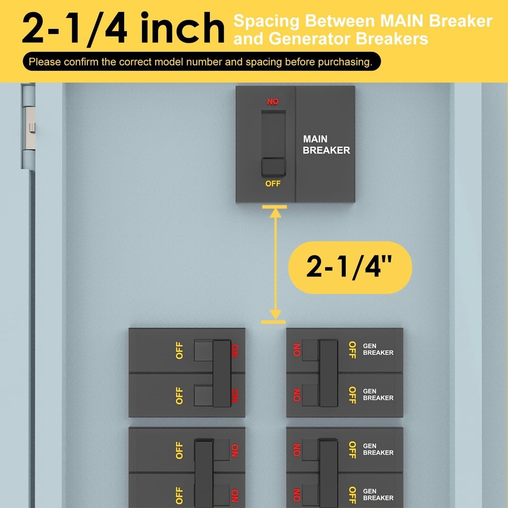 Generator Interlock Kit Compatible with Eaton or Cutler Hammer Vertical Throw...