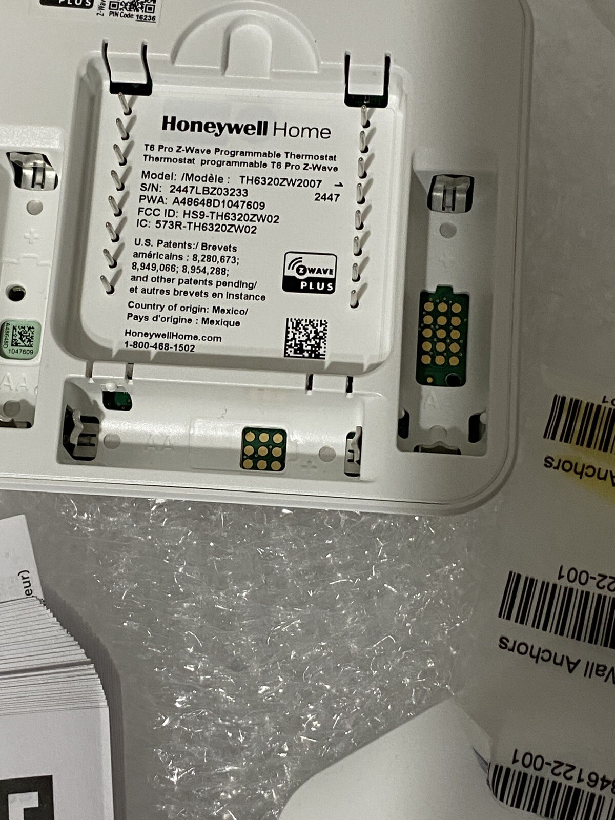 Honeywell T6 Pro Z-Wave SmartStart Programmable Thermostat (TH6320ZW2007)