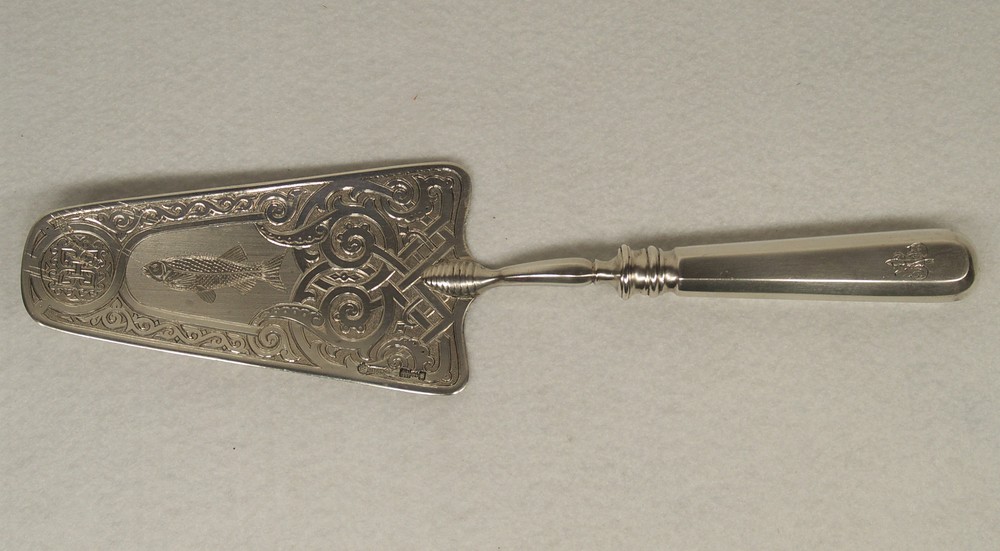 Antique Russian 84 Silver Ivan Khlebnikov Fish Server