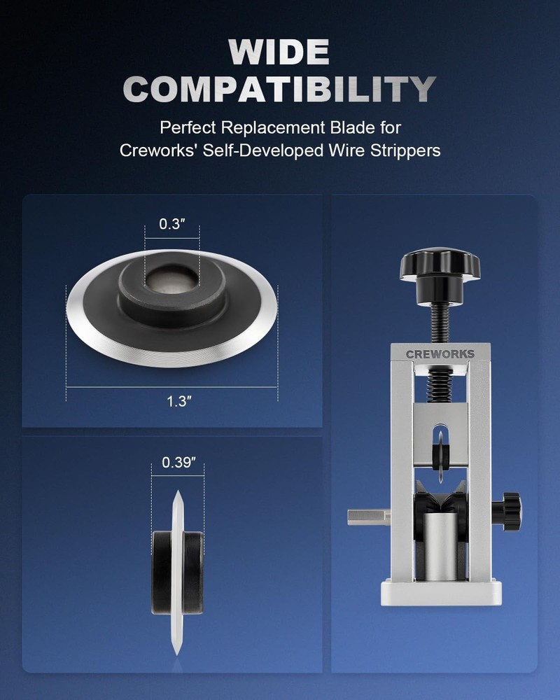CREWORKS Cable Stripper Replacement Blade, Cr12MoV Wire Stripping Machine Blade,