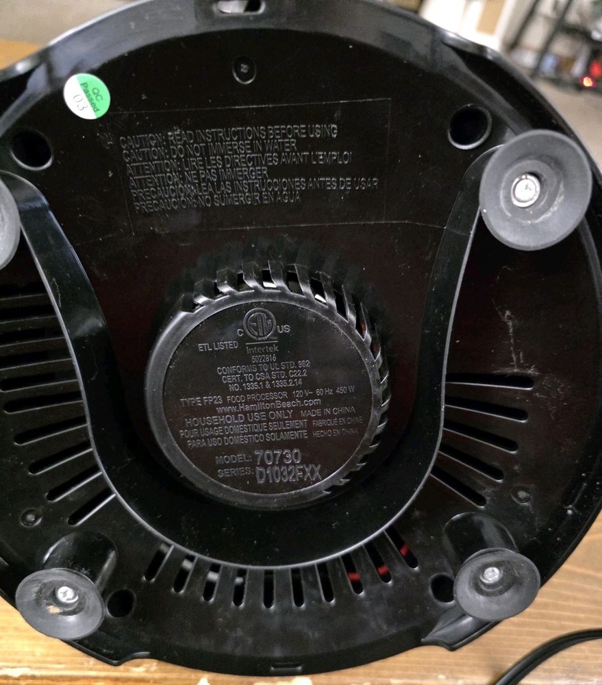 Base for Hamilton Beach 70730 Food Processor - Fully Tested